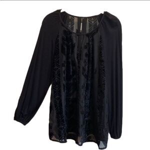 𝅺PLENTY BY TRACY REESE ETCHED VELVET TUNIC